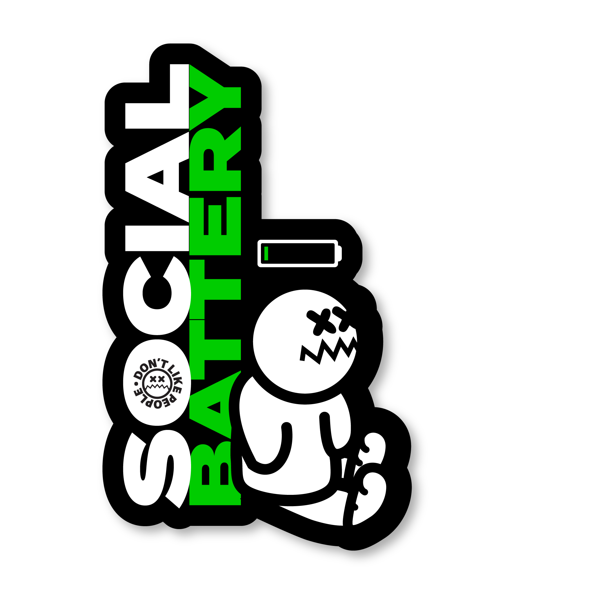 Social Battery Sticker